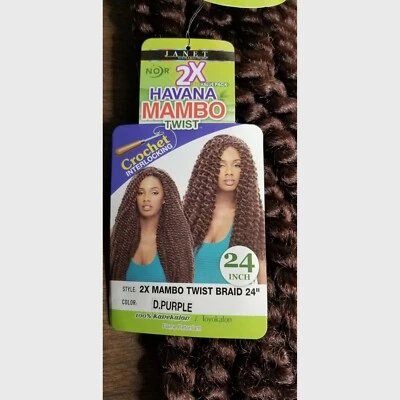 Janet Collection Noir 2X Havanna Mambo Twist Braid 24in Crochet color 33 - Image 1 of 4