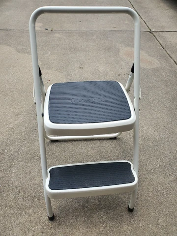 Vintage COSCO STEP STOOL 2 Step Folding Stool White Cover