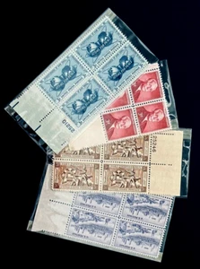 US Stamp Lot - 1940-50's Plate Block Variety Mint in the Package OG NH r66 - Picture 1 of 2