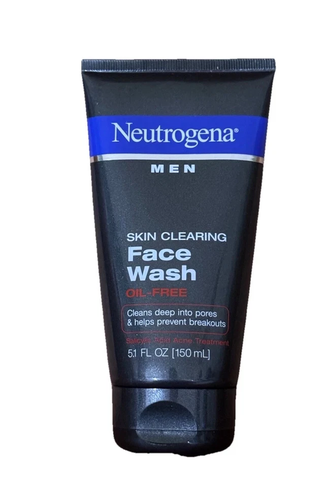 Neutrogena Men Skin Clearing Acné Face Wash ~ 5.1 fl oz ~ Sin aceite ~ Nuevo Foto 1 de 2