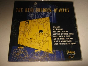 JAZZMUSIK SELTENE 10" VINYL-LP-PLATTE 1953 DAVE BRUBECK QUARTETT FANTASY REC - Bild 1 von 2