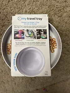 My Travel Tray Kids Handy Cup Holder +Tray White For Car Seats Strollers - Picture 1 of 9
