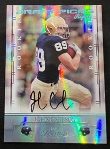 JOHN CARLSON 2008 Playoff Prestige Draft Picks Rookie Card RC AUTO #062/250 - Picture 1 of 1
