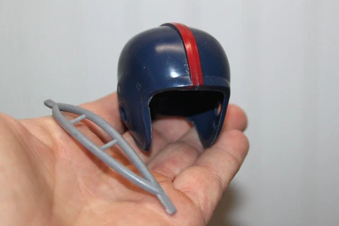 1965 JOHNNY HERO 13" Rosko figure - FOOTBALL - Bills/Giants Helmet Cover