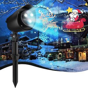 5/3 LED Projektionslampe Weihnachten Weihnachtslicht drehbar Projektor 5m Kabel