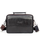 Men Genuine Leather Briefcase Business Messenger Sling Shoulder Bag Tote Handbag