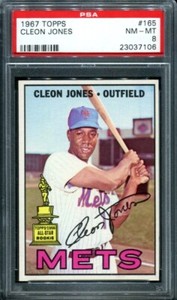 1967 TOPPS #165 CLEON JONES PSA 8 (7106)