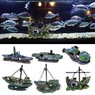 Accessories Aquarium Ornament Fish Hiding Cave Wreck Ships Fish Tank Decoration