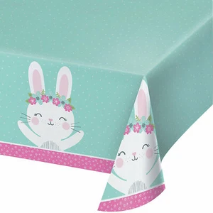 Bunny Party Plastic Tablecloth, Party Supplies, 1 Piece - Picture 1 of 1