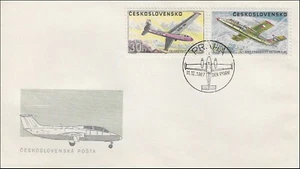 Aero Vodochody L-29 Delfín Military Jet Let L-13 Blanik Sailplane Czech FDC 1967 - Picture 1 of 1