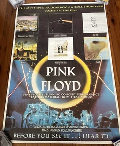 Original Very Rare Vintage Pink Floyd Wembley Stadium London Concert Poster - Picture 1 of 7