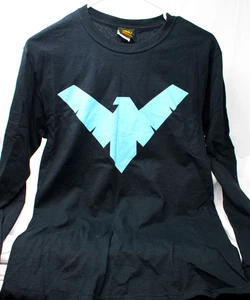 Batman Nightwing Symbol lizenziertes Herren Langarm Grafik T-Shirt SM - Bild 1 von 6