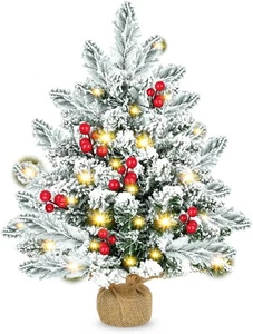 Tischplatte Weihnachtsbaum, 20 Zoll Künstlicher Mini Weihnachtsbaum mit LED Beleuchtung, - Bild 1 von 7