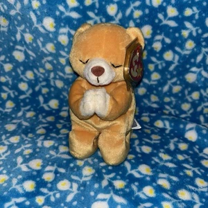 Gorro de peluche Ty Beanie Baby “HOPE” the Praying Bear Kneeling 6” 1998 usado en excelente estado - Imagen 1 de 9