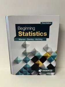 Beginning Statistics 3rd Edition by Hawkes Learning 2021 Hardcover GOOD - Picture 1 of 10