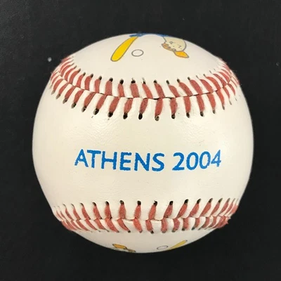 Pelota coleccionable recuerdo de béisbol de los Juegos Olímpicos de Atenas Grecia 2004 Foto 1 de 4