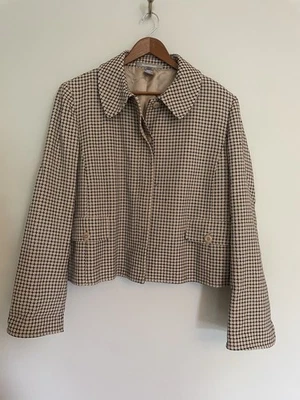 Ellen Tracy Tweed Wool Blend Cropped Blazer. 16. Fully Lined. Button Closure. - Image 1 of 4