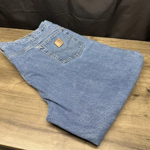 Carhartt B172 DST Flannel Lined Relaxed Fit Straight Leg Denim Jeans 48x30 - Picture 1 of 7