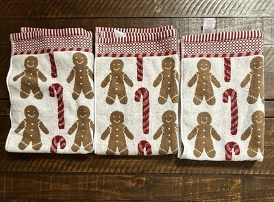 Pottery Barn S/3 Mr Spice Hand Towels Holiday NEW ! - Image 1 of 4