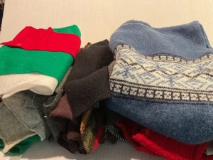 Konvolut gefilzte Wollreste zum Basteln 2 Pfund bunte saubere Reste - Bild 1 von 5