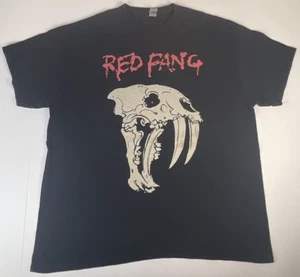Red Fang Rock Band Music T Shirt Mens Size XL Black Short Sleeve Skull Red Logo - Picture 1 of 7