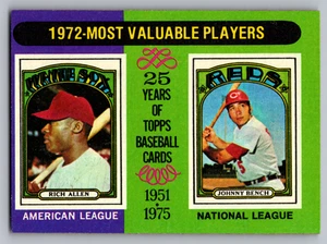 1975 Topps #210 Richie Allen White Sox & Johnny Bench Reds - Bild 1 von 3