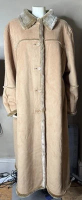 Abrigo de gamuza sintética Sherpa vintage diseño Utex talla grande 3X Foto 1 de 4