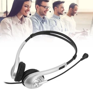 Wired Headset Noise Cancelling Binaural Business Headphone With Single Direc IDM - Zdjęcie 1 z 12