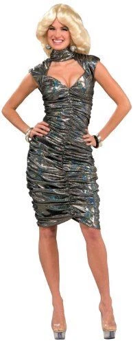 Disco Queen - Metálico - Años 70 - Disfraz - Mujer - Mediano/Grande 8-12 Foto 1 de 1