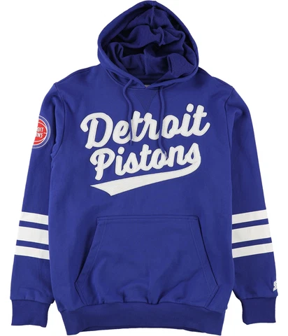 Starter Mens Detroit Pistons Hoodie Sweatshirt Cover