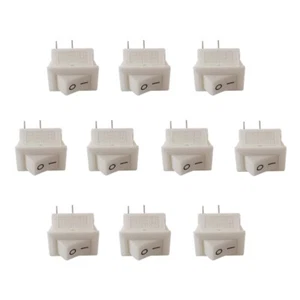 10x White Rectangular Rocker Switch ON/OFF Mini Small 12V DC Motorcycle/Car/Boat - Picture 1 of 7
