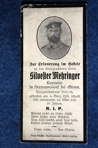 HERMANNSDORF ww1 S MEHRINGER - Picture 1 of 1