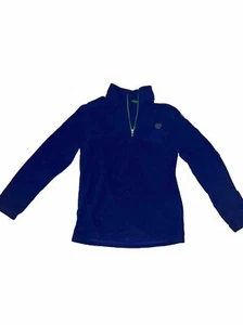 Chaps Thermal Pullover 1/4 Zip Sweater Youth L  (14-16) Long Sleeve Logo Blue - Picture 1 of 3