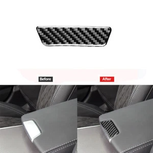 Carbon Fiber Inteior Armrest Box Decorative Cover Trim For Audi A6 C8 2019-2021 - Picture 1 of 12