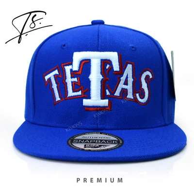 Banned New - Texas "TETAS" Rangers Hat Overlap Snapback Blue Trucker Cap Unisex - Image 1 of 4