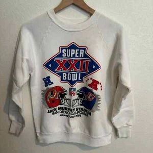 Vintage 1988 Redskins Broncos Superbowl Crewneck M - Picture 1 of 5