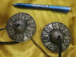 Cymbal Bells Handcrafted Tibetan Meditation Temple Tingsha Brass Chimes 尼泊爾碰鈴 2 - Picture 1 of 2