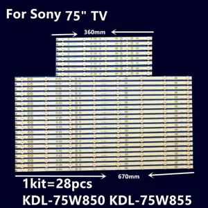 KDL-75W850C 750TV07 V1 750TV08 V1 Backlight Strips Full Set (28) KDL-75W855C - Picture 1 of 7