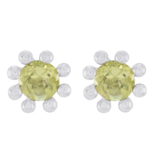 Extensive Earring Lemon Quartz Earring Children's Day Jewelry Manmade Earring US - Picture 1 of 52