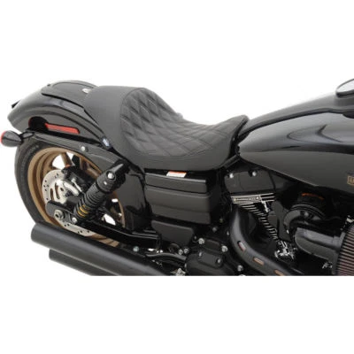 Asiento individual Drag Specialties 3/4 Diamond Stitch para modelos Harley Dyna 2006-2017 Foto 1 de 2