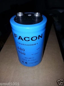 NUEVO DE LOTE ANTIGUO 1 PIEZA TAPAS AMPLIFICADOR TUBO DE AUDIO DE LARGA VIDA FACON 680uF 400V 51X79mm HI_END! - Imagen 1 de 1