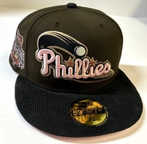 Philadelphia Phillies MLB NE '96 ASG Cooperstown Fitted Hat~Walnut/Corduroy - Picture 1 of 5
