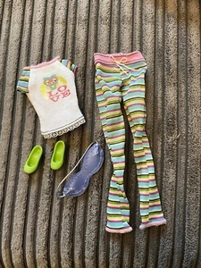 Quality dolls stripes retro leggings top outfit shoes made for dolls uk seller - Picture 1 of 1