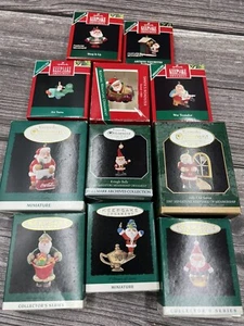 (11) Vintage Hallmark SANTA Keepsake Miniature Ornaments Collector’s Movement - Picture 1 of 2