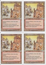 MTG: DWARVEN RUINS 6th Edition UNCOMMON; played, Excellent condition x4