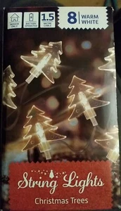 CHRISTMAS TREE 8 led warm white STRING LIGHTS 1.5m New Sweet Gift Item - Picture 1 of 3