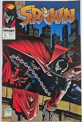 Spawn Comic 5 First Print 1993 Todd McFarlane Terry Fitzgerald Oliff Rude Image - Image 1 of 4