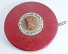 Vintage Chrome Clad Lufkin Steel Tape Measure 100' 