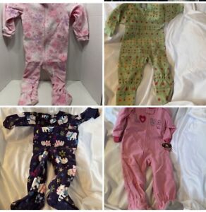 4 Footed Pajamas Sizes 18M, 18-24M & 24M Carters, Children’s Place & Old Navy