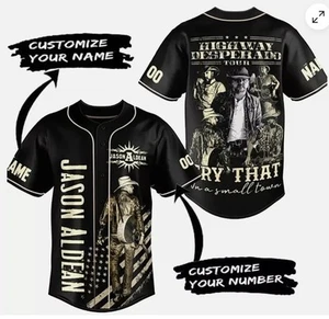 Jason Aldean Try That In A Small Town baseball jersey, 3d gift,2025 hot - Picture 1 of 2